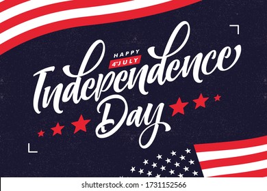 4th Of July Independence Day Lettering Background
