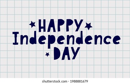 4th of july independence day lettering background