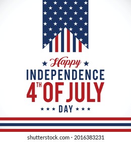 4th of july independence day lettering background