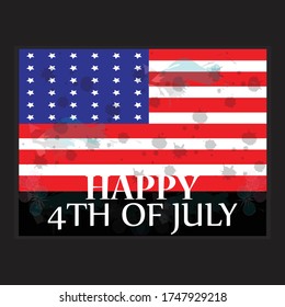 4th of July independence day modern flag design.