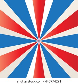 4th of July Independence Day patriotic background. 4th of July Red and white, blue color of American flag. 4th of July fireworks. Fireworks pattern. American patriotic wallpaper. Vector Illustration.