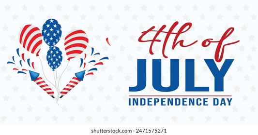 4th of July independence day poster, banner, flyer, background