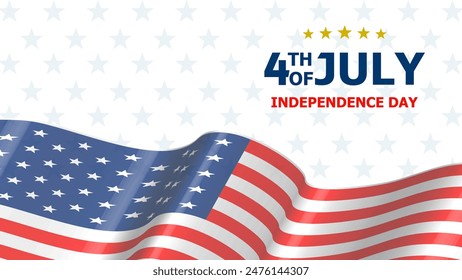 4th of July Independence Day poster, banner, flyer, and background, USA Independence Day Vector Design Background. similar design