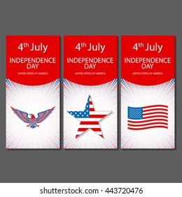 4th July Independence day and for Presidential election HUGE vector object set isolated on white. VECTOR EPS 10 art
