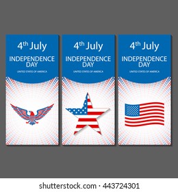 4th July Independence day and for Presidential election HUGE vector object set isolated on white. VECTOR EPS 10 art