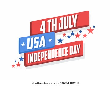4th of july independence day with red and blue