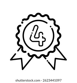 4th of July Independence Day rosette – vector icon