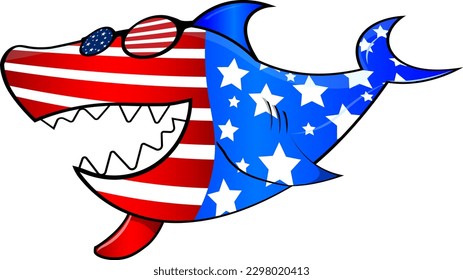 4th of July Independence Day.  4th of july shark