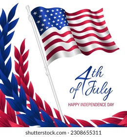 4Th of July independence day social media banner vector background