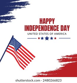 4th of July independence day social media greeting post banner, poster, template design