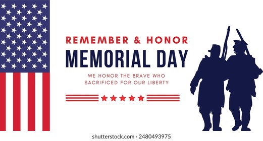 4th of July independence day social media greeting post banner, poster, template design