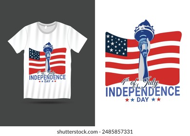 "4th of July Independence Day" special T-shirt design.
