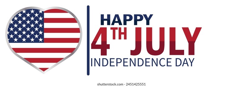 4th of July, Independence day. Suitable for greeting card, poster and banner. Vector illustration