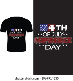 4th of July independence day t shirt design vector, typography t shirt design.