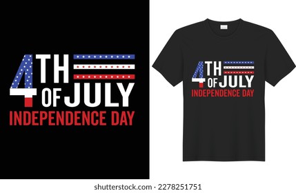 4th of july independence day t shirt design.vector template American Flag with American independence day 4th july T-Shirt Design For Event or Occasion men, women , kid. Typography tshirt design. 