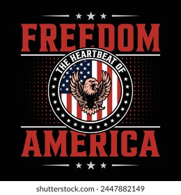 4th of July independence day t shirt design vector illustration