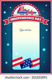 4th july. independence day. template