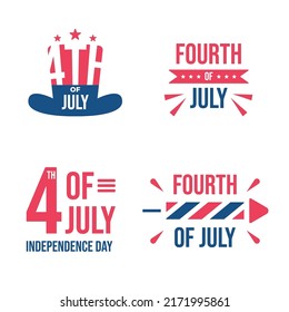 4th of July Independence Day theme label vector illustration for USA Independence Day national event