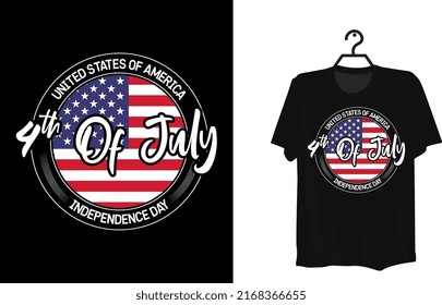 4th of July Independence day t-shirt design premium vector