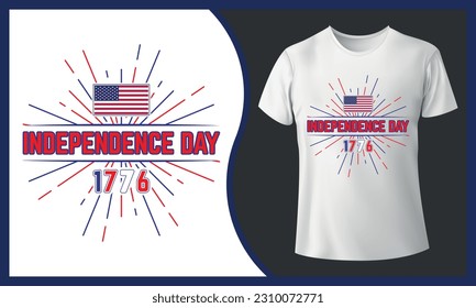 4th of July Independence Day T-shirt Design. Custome T-shirt Design.