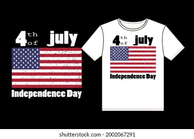 4th July independence day typography t-shirt design
