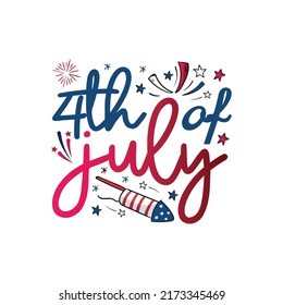 4th of july independence day  typography t-shirt design vector