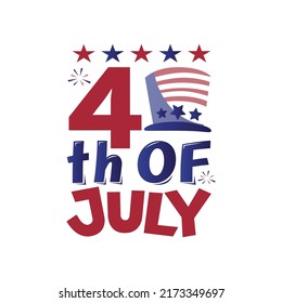 4th of july independence day typography t shirt design vector