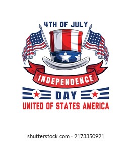 4th of july independence day typography t shirt design vector