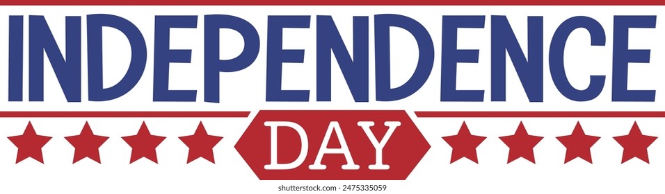 4 de julio día de la independencia tipografía diseño de arte de Clip en blanco liso transparente fondo aislado para tarjeta, camisa, sudadera, sudadera, ropa, etiqueta, taza, icono, póster o insignia