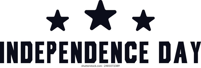 4 de julio día de la independencia tipografía diseño de arte de Clip en blanco liso transparente fondo aislado para tarjeta, camisa, sudadera, sudadera, ropa, etiqueta, taza, icono, póster o insignia