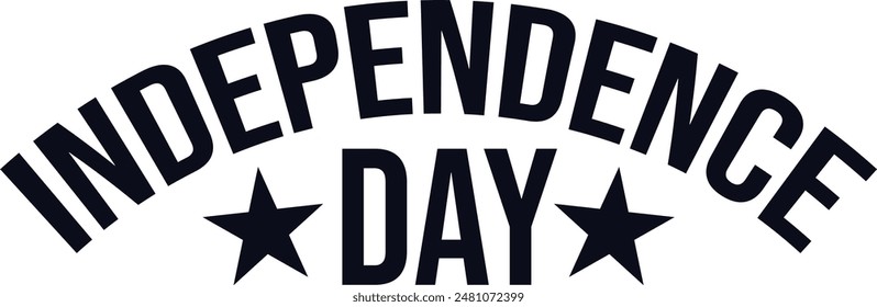 4 de julio día de la independencia tipografía diseño de arte de Clip en blanco liso transparente fondo aislado para tarjeta, camisa, sudadera, sudadera, ropa, etiqueta, taza, icono, póster o insignia