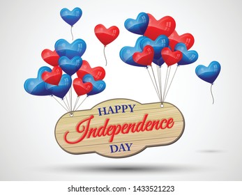 4th of July, Independence Day of United Stated (USA) with Statue of Liberty. NYC, USA Flag Vector Background for Banner, Web, Flyer, Brochure, Leaflet.