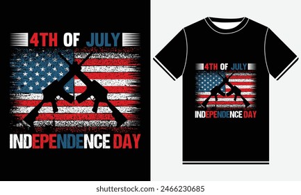 4TH Of July Independence Day United States Of America T-shirt, 4th of July Shirt, Independence Day, Happy 4TH Of July Party, USA Flag T-shirt, America T-shirt, illustration vector