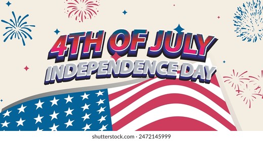 4th of July independence day united states celebration. vector design art