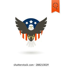 4th of July, Independence Day of the United States, Simple Flat Icon. Vector