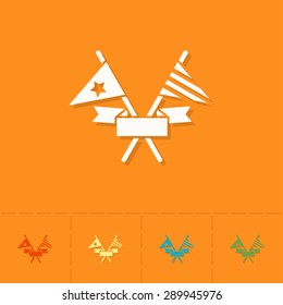 4th of July, Independence Day of the United States, Simple Flat Icon. Vector
