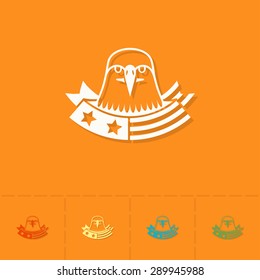 4th of July, Independence Day of the United States, Simple Flat Icon. Vector
