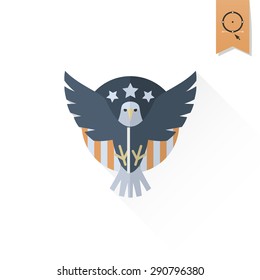 4th of July, Independence Day of the United States, Simple Flat Icon. Vector