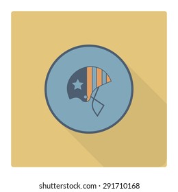 4th of July, Independence Day of the United States, Simple Flat Icon. Vector