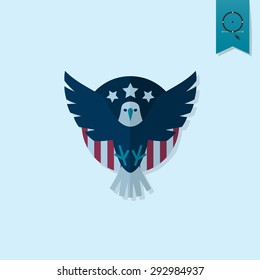 4th of July, Independence Day of the United States, Simple Flat Icon. Vector