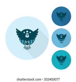 4th of July, Independence Day of the United States, Simple Flat Icon. Vector