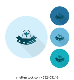 4th of July, Independence Day of the United States, Simple Flat Icon. Vector