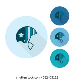 4th of July, Independence Day of the United States, Simple Flat Icon. Vector