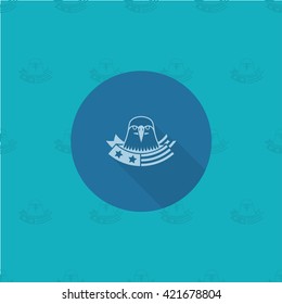 4th of July, Independence Day of the United States, Simple Flat Icon. Vector