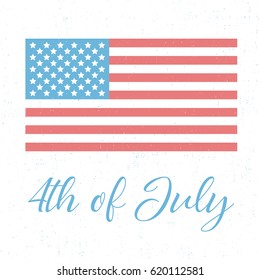 4th of July, independence day of the United States of America, vector grunge poster