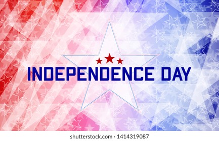 4th of July Independence day of USA. Poster in honor of Independence Day celebrations in the United States of America. Vector illustration.