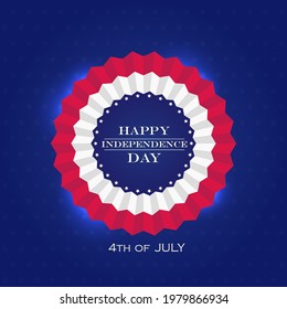 4th of July. Independence day USA. Fourth of July greeting card, design template. Vector illustration for social media, banners, brochure