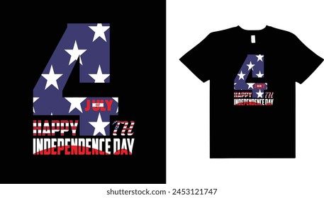 4th of july independence day usa typography t shirt design.