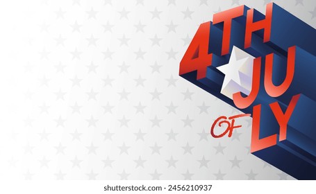 4th of July, Independence day USA patriotic banner, greeting poster, card,  background, web, cover, label, flyer, layout. America Victory Day print holiday information, party, celebration