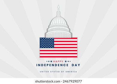 4th of July. Independence Day of the USA.